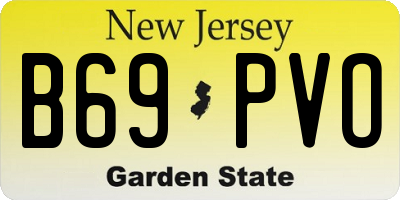 NJ license plate B69PVO