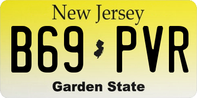 NJ license plate B69PVR