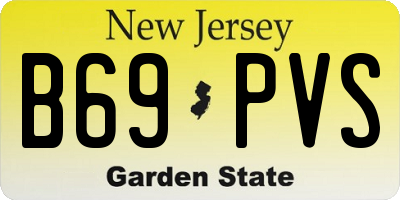 NJ license plate B69PVS