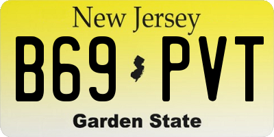 NJ license plate B69PVT