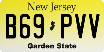 NJ license plate B69PVV