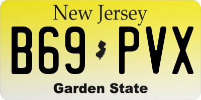 NJ license plate B69PVX