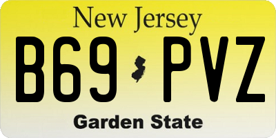 NJ license plate B69PVZ