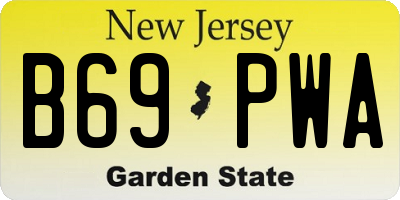 NJ license plate B69PWA