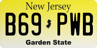 NJ license plate B69PWB