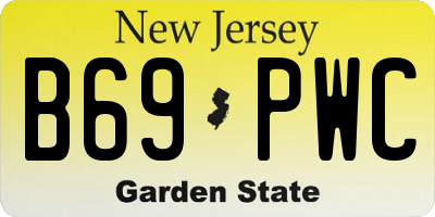 NJ license plate B69PWC