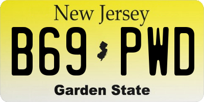 NJ license plate B69PWD