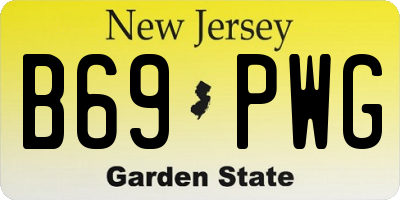 NJ license plate B69PWG