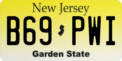 NJ license plate B69PWI
