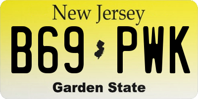 NJ license plate B69PWK