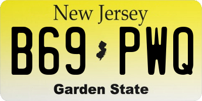 NJ license plate B69PWQ