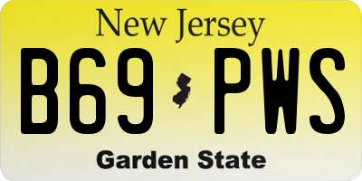 NJ license plate B69PWS