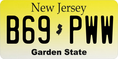 NJ license plate B69PWW