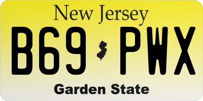 NJ license plate B69PWX