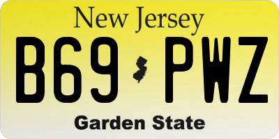 NJ license plate B69PWZ