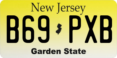NJ license plate B69PXB