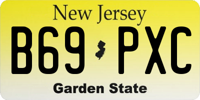 NJ license plate B69PXC