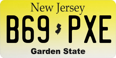 NJ license plate B69PXE