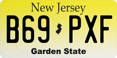 NJ license plate B69PXF