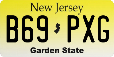 NJ license plate B69PXG