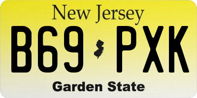 NJ license plate B69PXK