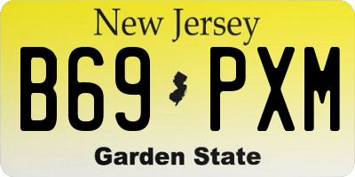 NJ license plate B69PXM