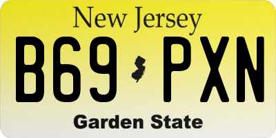 NJ license plate B69PXN
