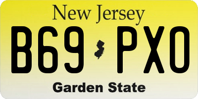 NJ license plate B69PXO