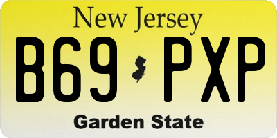 NJ license plate B69PXP