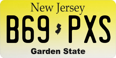 NJ license plate B69PXS