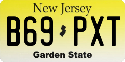 NJ license plate B69PXT