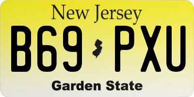 NJ license plate B69PXU