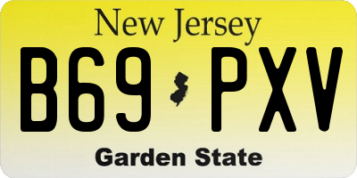 NJ license plate B69PXV