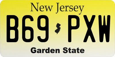 NJ license plate B69PXW