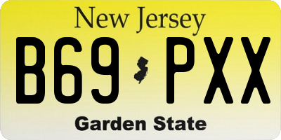 NJ license plate B69PXX