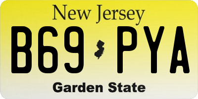 NJ license plate B69PYA