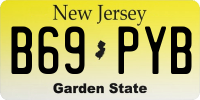 NJ license plate B69PYB