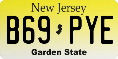 NJ license plate B69PYE