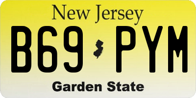 NJ license plate B69PYM