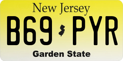 NJ license plate B69PYR