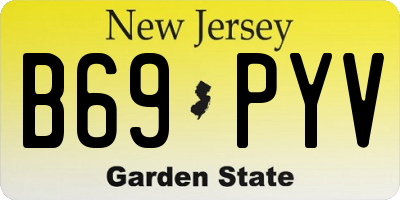 NJ license plate B69PYV