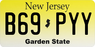 NJ license plate B69PYY