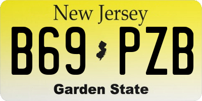 NJ license plate B69PZB