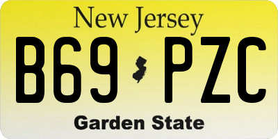 NJ license plate B69PZC