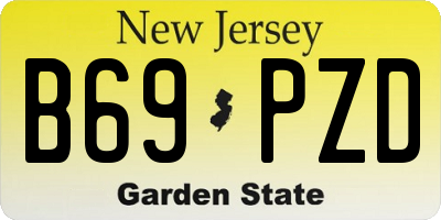 NJ license plate B69PZD