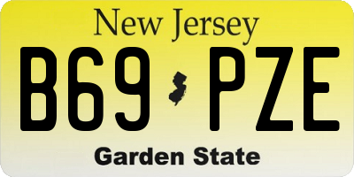 NJ license plate B69PZE