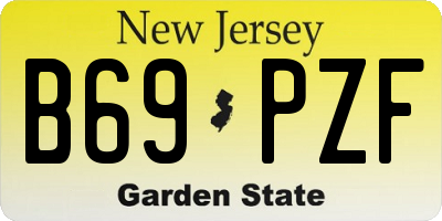 NJ license plate B69PZF