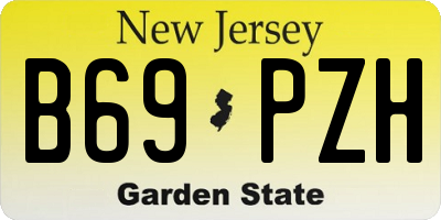 NJ license plate B69PZH