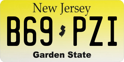 NJ license plate B69PZI