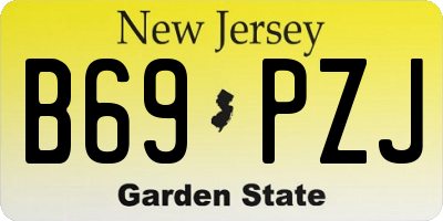 NJ license plate B69PZJ